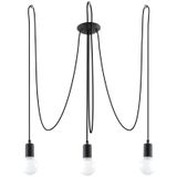 EDISON CHANDELIER 3 BLACK E27 3X60W IP20