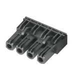 PCB plug-in connector, female header, closed side, THT solder connection, 7.62 mm, Number of poles: 2, 90°, Solder pin length (l): 3.2 mm, tinned, black, Box