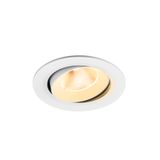 NUMINOS© MOVE L, recessed CL 3000K, 20ø, IP20, round, wh