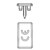 Busbar end-cap 2-pole, 16mmý
