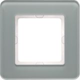 Frame 1gang, glass polar white