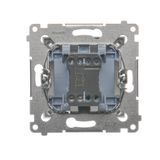 IP54 single socket outlet with earthing - white flap, white, 16A