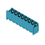 PCB plug-in connector, male header, Dovetails for fixing blocks, THT solder connection, 5.08 mm, Number of poles: 8, 180°, Solder pin length (l): 3.2 mm, tinned, blue, Box
