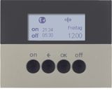 KNX radio timer quicklink, display, K.5, stainless steel matt, lacq.