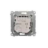 Double button for switches and push buttons, matt aluminum