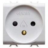 ISRAELI STANDARD SOCKET-OUTLET 250V ac - 2P+E 16A - 2 MODULES - SATIN WHITE - CHORUSMART