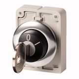 M30C-FWRS-MS10 Key-operated actuator, Flat Front, maintained, 2 positions, MS10, Key withdrawable: 0, I, Metal bezel