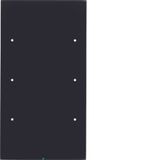 Touch sensor, 3-gang comf, intg bus coupling unit, KNX - R.3, glass bl