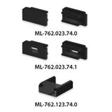 Attached aluminum profile black PG2 16x8mm including White diffuser 2m