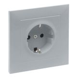 2P+E SOCKET SCHUKO STANDARD SCREW TERMINALS SHUTTERED MONOBLOCK ALUMINIUM