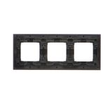 Double socket outlet without earthing, with shutters, black matt, 16A