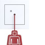 Push-button push button with cover frame, A.x/C.x, light white glossy