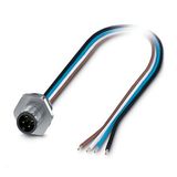 SACC-E-M12MS-5P-M16XL/0,5 - Device connector front mounting