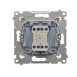 Single switch with a key - 2 positions "0-1", cream white/electro white, 5A