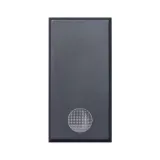 PUSHBUTTON WITH LUMINOUS GEM, TEKLA S44, NA 1P 10A ILLUMINABLE COLOUR RAL 7016 - MATT FINISH - 1 MOD.