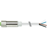 M12 Steel female 0° A-cod. with cable PVC 4x0.34 gy UL/CSA 1.5m