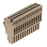 Z-series, Plug-in connector, dark beige, Direct mounting