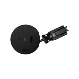 Furniture charger USB-A+C 18W, Simon 400 Flash 60, 5V, 3.1A, 20 cm cable; Wieland quick connector, black, Power: A+C: 18,0W (9,0V/2A), USB type A; USB type C