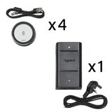 KIT 4 WIRELESS CHARGERS ALU 15W TO CONNECT PLUG 2P BS