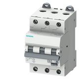 RCBO, 6 kA, 3-pole type A, 30 mA, B char., In: 13 A Un: 400 V