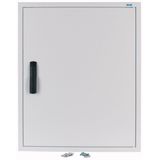 BP-U-3S-600/7-P-W Flush-mounting trim ring with sheet steel door and locking rotary lever for 3-component system, W = 600 mm, H = 760 mm, white
