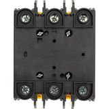 Main switch, P3, 30 A, flush mounting, 3 pole, With red rotary handle and yellow locking ring, Lockable in the 0 (Off) position, UL/CSA