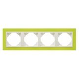 FOUR-GANG FRAME GREEN/ICE