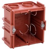 Flush Mounting Box Batibox Square 1-Gang 50mm Masonry
