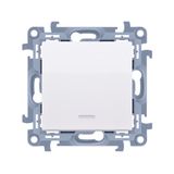 Interdediate switch with LED indicator light without pictogram, 10AX, white