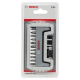 11-piece screwdriver bit set including bit holder PH1; PH2; PH3; PZ1; PZ2; PZ3; T15; T20; T25; S0,6x4,5; S0,8x5,5; 25 mm