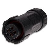 Connector - socket, IP67, soldering, M12, 4-pin