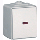 SINGLE POLE SWITCH WITH ORIENTING LIGHT