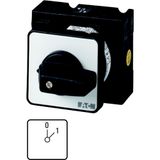 T3-2-15404/E ON-OFF switches, T3, 32 A, flush mounting, 2 contact unit(s), Contacts: 4, 45 °, maintained, With 0 (Off) position, 0-1, Design number 15404