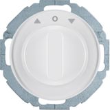 Blind switch 1-prong + center piece, Series R.classic white