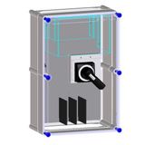 Switch enclosure prepared for 1 NZM3 MCCB 4P
