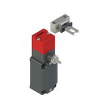 Safety switch with manual mechanical delay
