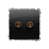 Loudspeaker socket, black matt