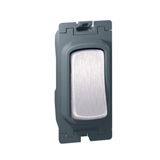 Synergy Grid 1 Way 10AX Single Pole Switch Module Brushed Stainless Steel