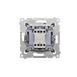 Key with the "vertical" pictogram for switches and electronic controllers, Silver matt, metalic
