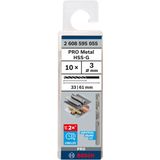 Metal drill bits HSS-G, DIN 338 3 x 33 x 61 mm 10 pcs.