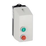 Direct-on-line-starter, 2.5…4A (1.1…1.5kW at 400V), IP65, contactor coil voltage 24VAC 50/60Hz, non-metallic enclosure, with thermal overload relay, with START and STOP/RESET buttons