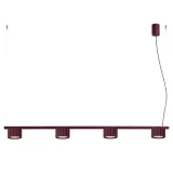 Chandelier AURA 4 burgundy Gx53