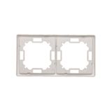 Double intermediate switch without pictogram, (module), 10AX, quick connection, cream white/electro white