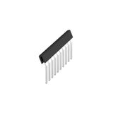 Cross-connector (terminal), when screwed in, black, 24 A, Number of poles: 10, Pitch in mm (P): 5.10, Insulated: Yes, Width: 48.26 mm