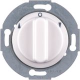 Rotary switch for blinds 2p, centre plate, rotary knob, S1930/Glas, pw