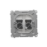 Touch panel 3 modules, Modul 1: 2 vertical touch fields, Module 2: 4 touch fields, Module 3: 2 vertical touch fields, Fixing: horizontal, Silver mist