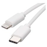 USB cable 2.0 C/Male - i16P/Male 1m white