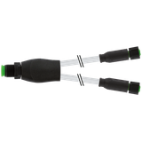 Y-Distributor M12 male / M12 female 0° A-cod. Lite PVC 3x0.34 gy 0.3m