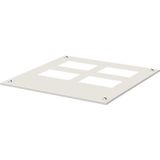 Top plate for 2x TZ flange., WxD 610x625mm