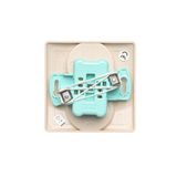 Triple switch with backlight, LED not replaceable Color: blue, (module), 10AX, quick connection, Inox, metallized